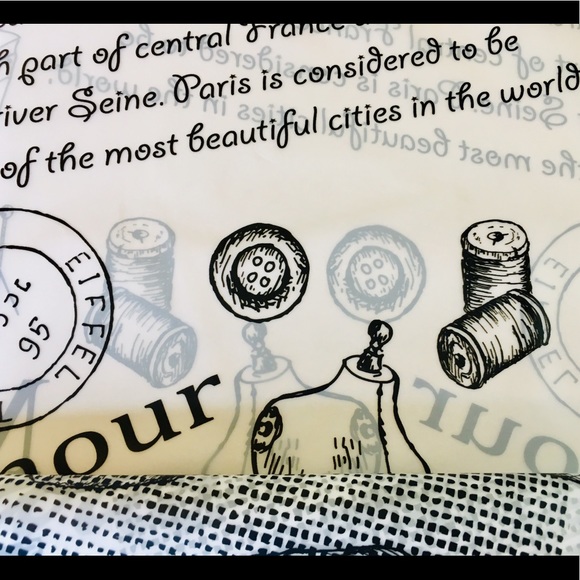 Black Paris Peva Shower Curtain French Pastries - Picture 14 of 14